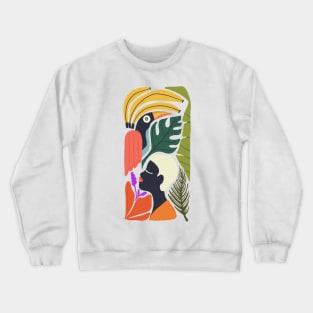 Tropical Abstract Toucan Print 2 Crewneck Sweatshirt